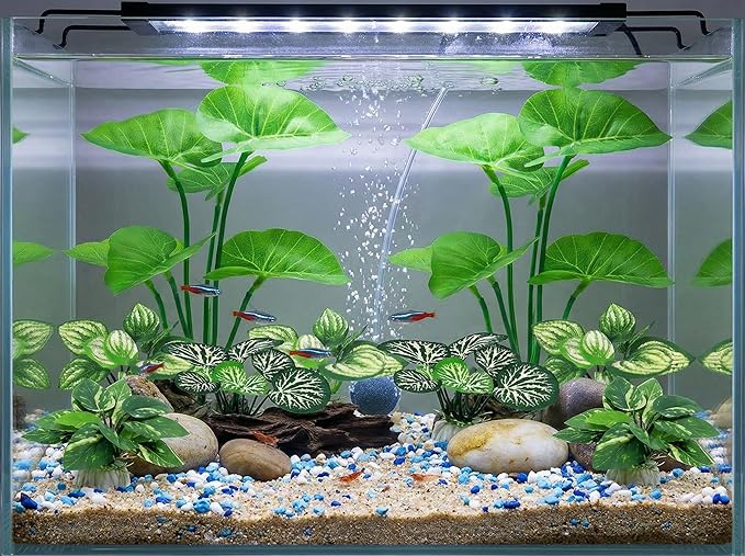 10-Pack Betta Fish Tank Decorations Silk Aquarium Plants for Aquarium Decor, Realistic Fish Tank Plants - Goldfish Tank, Reptile, Turtle Decorations Plants