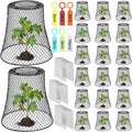 20 Pcs 9"×9" (Multiple Sizes/Quantities Available) Chicken Wire Plant Protectors from Animals, Plant Cage Garden Cloche to Protect Plants Vegetables from Rabbits Squirrels Chicken
