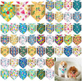 Sanwuta 48 Pcs Dog Bandana Bulk Summer Scarf Washable Flamingo Dogs Bibs Adjustable Washable Kerchief Puppy Bandana for Small and Large Party Pet Bandanas Handkerchief Hawaii Beach Scarf Accessories