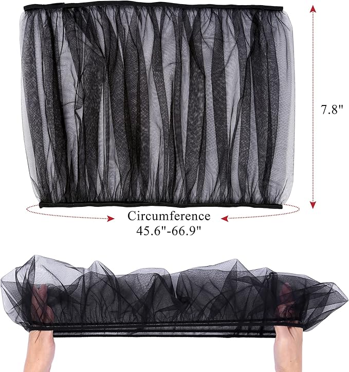 Mogoko Universal Bird Cage Seed Catcher,Seed Catcher Guard Net Cover,Parrot Nylon Mesh Net Cover,Soft Airy Cage Net Stretchy Skirt for Round Square Cages