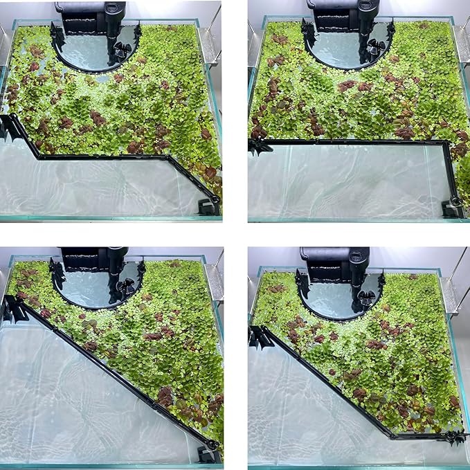 Floating Plant Corral for Aquarium, Fish Tank Accessories to Separate Floating Plants, Automatically Adjusts Height with Water Level, Suitable for All Floating Plants and All Aquariums (Style 1)