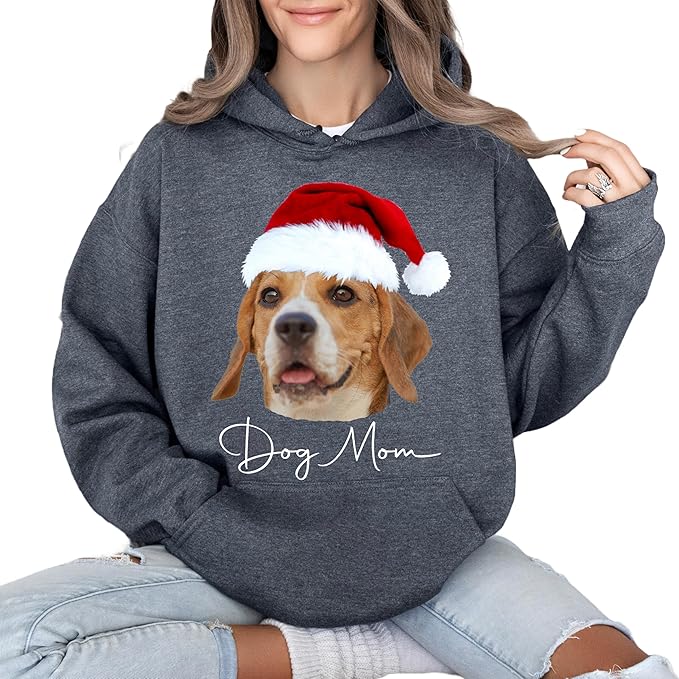 Custom Dog Mom Shirt for Women Pet Ears Sweatshirt with Name Unique Puppy Line Art Cute Dad Hoodie for DogDad Owner Lover