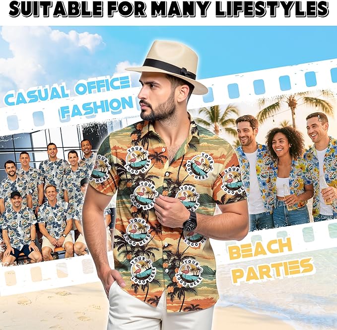 Custom Hawaiian Shirt with Face Photo Picture for Men Women Kids Youth Adult, Tropical Personalized Hawaiian Shirts Gift