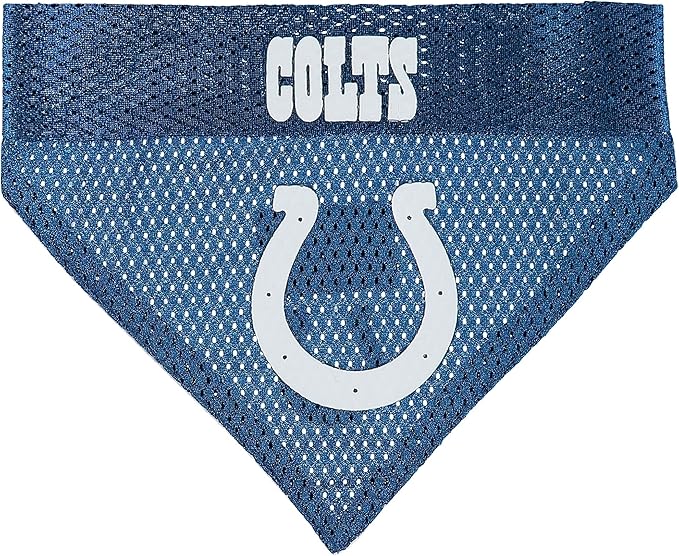 Pets First NFL DOG BANDANA - INDIANAPOLIS COLTS REVERSIBLE PET BANDANA. 2 Sided Sports Bandana with a PREMIUM Embroidery TEAM LOGO, Large/X-Large. - 2 Sizes & 32 NFL Teams available