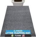 Drymate Cat Litter Box Mat, Litter Trapping Mat, Waterproof, Urine-Proof, Absorbent, Machine Washable, Soft on Paws, Contains Mess, Protects Floors, Kitten Supplies, Grey, 28x36 XL
