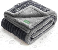 Waterproof Dog Blanket for Couch - Washable Medium Pet Blanket for Furniture Protector, Cozy Fleece Calming Dog Crate Blankets for Indoors & Outdoors, Dark Grey, 40"x50"