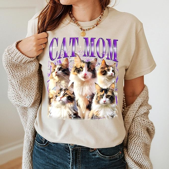 Mit & Mia Custom Your Own Bootleg Rap Shirts for Boyfriend Girlfriend Face Shirt with Photo Gift for Him Her Pet Lovers
