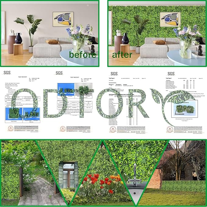 Artificial Plant Wall Roll: 72 X144 in (72 sqft) UV-Anti Ivy Privacy Fence Screen Faux Greenery Panels Backdrop Boxwood Ivy Vine Leaf Hedge Fence for Indoor Outdoor Green Decor