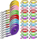 Amylove 48 Pcs Dog Collar and Leash Set, Polypropylene Adjustable Puppy Collars for Medium Dogs Small Pet Puppy Walking Training with Hook and Buckle(Fresh Color,Leopard Pattern)
