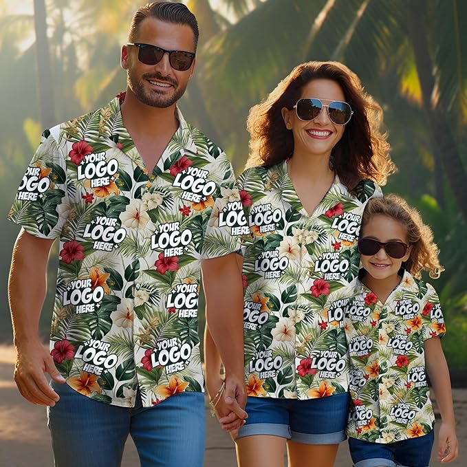 Custom Hawaiian Shirt with Face Photo Picture for Men Women Kids Youth Adult, Tropical Personalized Hawaiian Shirts Gift
