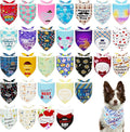 30 Pack Fathers Day Dog Bandanas Bulk for Large Dogs Breed 33 Inch Love Dad Extra Large Dog Bandanas XL Best Dad Dogs Bandana Grooming L