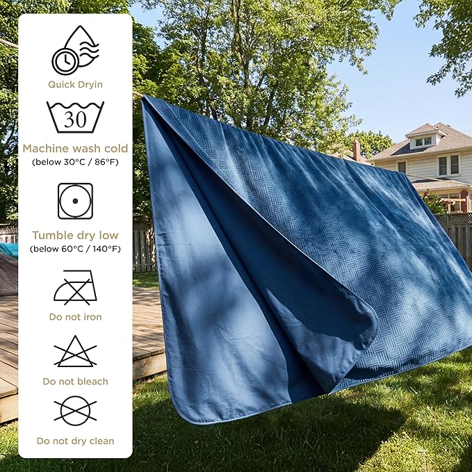Bedsure Waterproof Bed Cover for Dogs Washable - Waterproof Blanket for Full Bed Couch Sofa Cozy, Lightweight Furniture Protector for Pet Cat Quick Drying, Navy, 82x82IN