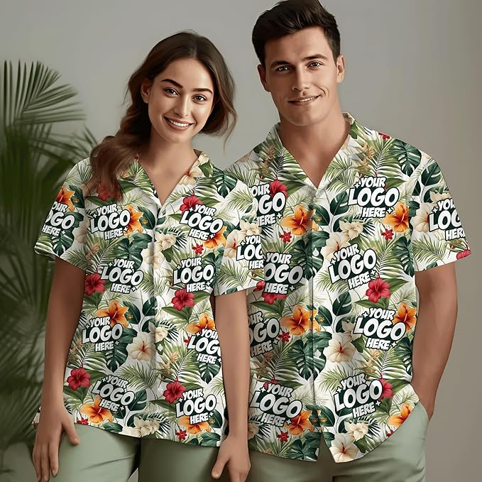Custom Hawaiian Shirt with Face Photo Picture for Men Women Kids Youth Adult, Tropical Personalized Hawaiian Shirts Gift