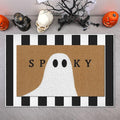Tinideya 2 Pcs Door Mat Welcome Non Slip Coir Mats Floor Layering Doormats Seasonal for Front Porch Entryway Decor(Spooky Ghost)
