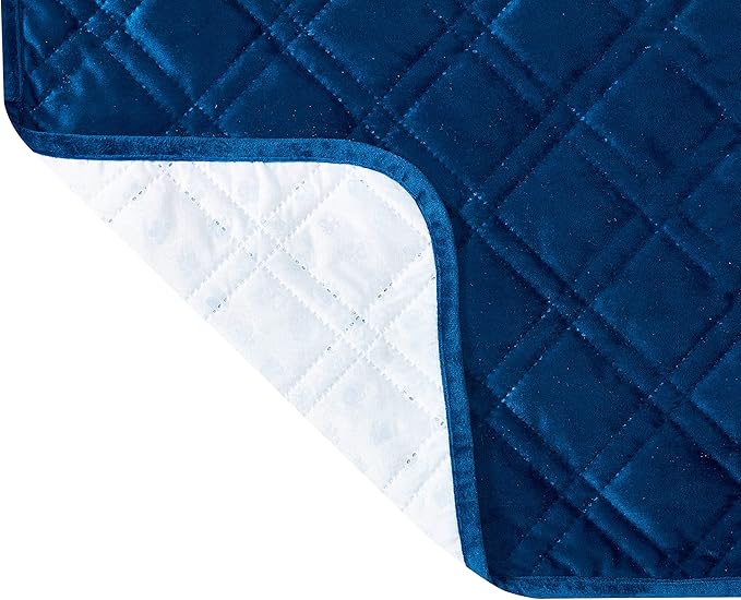 Brilliant Sunshine Premium Calming Dog Bed Mat, Silky Velvet, Removable Washable Cover, Cushion Protector and Couch Covers for Dogs, Pets, Cats, Small, Dark Blue