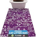 Drymate Cat Litter Box Mat, Litter Trapping Mat, Waterproof, Urine-Proof, Absorbent, Machine Washable, Soft on Paws, Contains Mess, Protects Floors, Kitten Supplies, Purple, 20x28