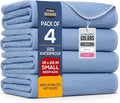 Utopia Bedding Washable Underpads 18" x 24" (Pack of 4), Waterproof Reusable Heavy Absorbency Incontinence Bed Pads for Adults, Kids, Elderly and Pets, Bedwetting Pads for Sofa and Couch (Blue)