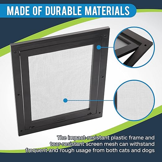 20-Pack Disposable Litter Box Waste Receptacles Compatible with Littermaid Waste Receptacles, and 7.87" x 9.84" Pet Screen Door Flap Compatible with Doggy Fits Dogs & Cats Under 30 Lbs