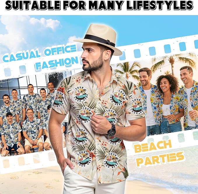 Custom Hawaiian Shirt with Face Photo Picture for Men Women Kids Youth Adult, Tropical Personalized Hawaiian Shirts Gift
