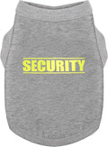 Discover Cozy Cotton Canine Wear: Soft, Lightweight, and Breathable Dog Shirt Vest with Eye-Catching Graphics(Security), Keeping Your Furry Friend Warm and Comfy! Grey M