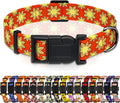 Dog Collar, Classical Indian Spirit Boys Girls Puppy Collar for Small Medium Large Dogs, Adjustable Soft Indian Pet Collar with Safety Buckle for Male Females(Yellow,M)