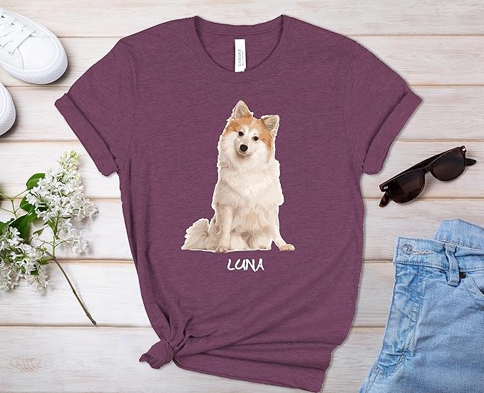 Custom Dog Photo Shirts, Add Your Pet's Photo and Pet's Name, Personalized Dog Dad Shirt, Pet Memorial Gifts, Memorial Sympathy for The Loss of Cute Paty T-Shirt, Custom Pet Shirt