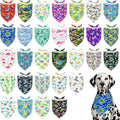 30 Pack Large Dinosaurs Dog Bandanas Stitch Dog Bandana Bulk Reversible Print One Side XXL Polyester Scarves Party Grooming L