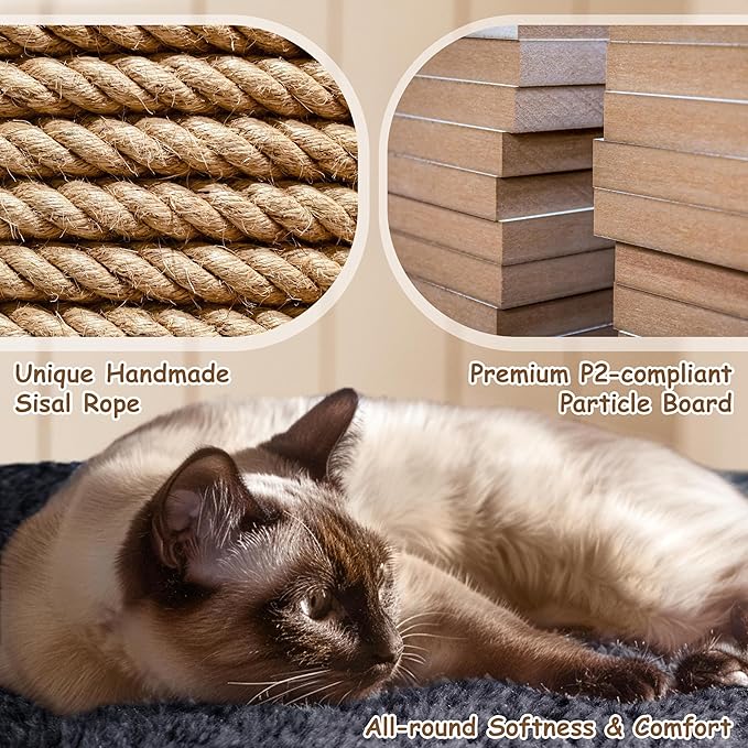 Yaheetech 33.5in Cat Tree, Small Kittens Tower w/Large Perch&2 Cozy Condos, Sisal Scratching Posts for Indoor Kittens/Cat, Stable Pet Activity Center Furniture, Black