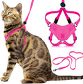 Houdini™ Escape Proof Kitten Harness and Leash Set by OutdoorBengal – Extra Small – Comfy, Adjustable and Lightweight - Houdini Cat Harness Escape Proof for Small Cats + Cat Leash 6ft (Pink, XS)