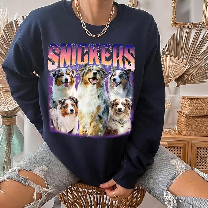Mit & Mia Custom Your Own Bootleg Rap Shirts for Boyfriend Girlfriend Face Shirt with Photo Gift for Him Her Pet Lovers