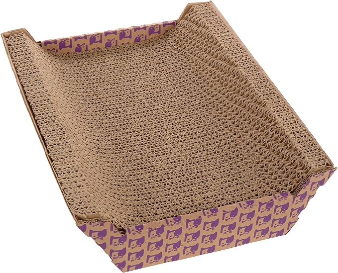SmartyKat Super Scratcher Chaise Corrugated Cat Scratcher,Catnip Infusion Technology - Brown,One Size,(Pack of 6)