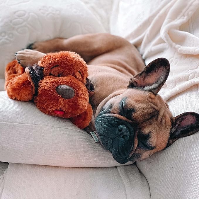 Snuggle Puppy Original Toys - Heartbeat Puppy for Dogs - Pet Anxiety Relief and Calming Aid - Comfort Dog Toys for Behavioral Training - Plus 6 Heat Packs