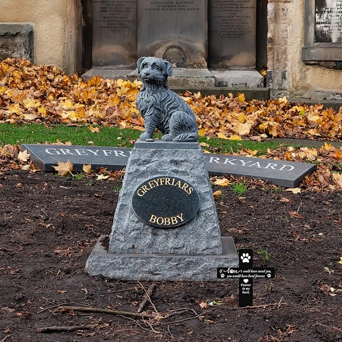 Unittype Pet Grave Marker Memorial Gifts Pet Loss Stake Memorial Plaques for Outdoors Garden Decoration Waterproof Acrylic Grave Marker Cemetery Black Sympathy Garden Stake(Dog)