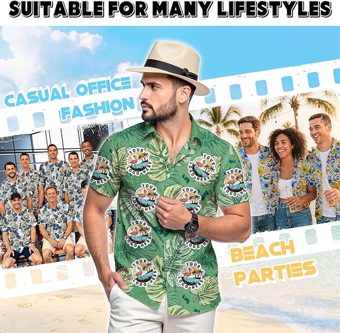 Custom Hawaiian Shirt with Face Photo Picture for Men Women Kids Youth Adult, Tropical Personalized Hawaiian Shirts Gift