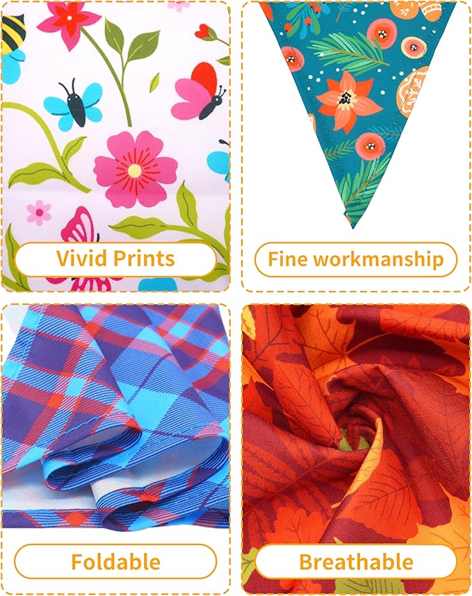 PET SHOW 50 Pack Big Dog Bandanas Bulk XL Assorted Random Dog Scarves Bibs Kerchief Set for Medium Large Dogs Girl Boy Pet Holiday Party Grooming Accessories
