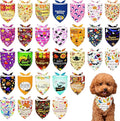 30 Pack Halloween Thanksgiving Dog Bandanas Bulk Stitch Dog Bandanas Small Dogs Polyester Scarves Puppy Cats Breed Party Grooming S