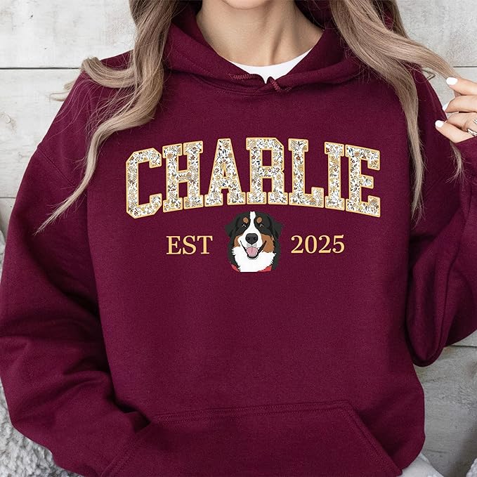 Custom Pet Sweatshirts with Photo and Name, Personalized Dog Sweatshirt, Gifts for Dog Mom, Dad