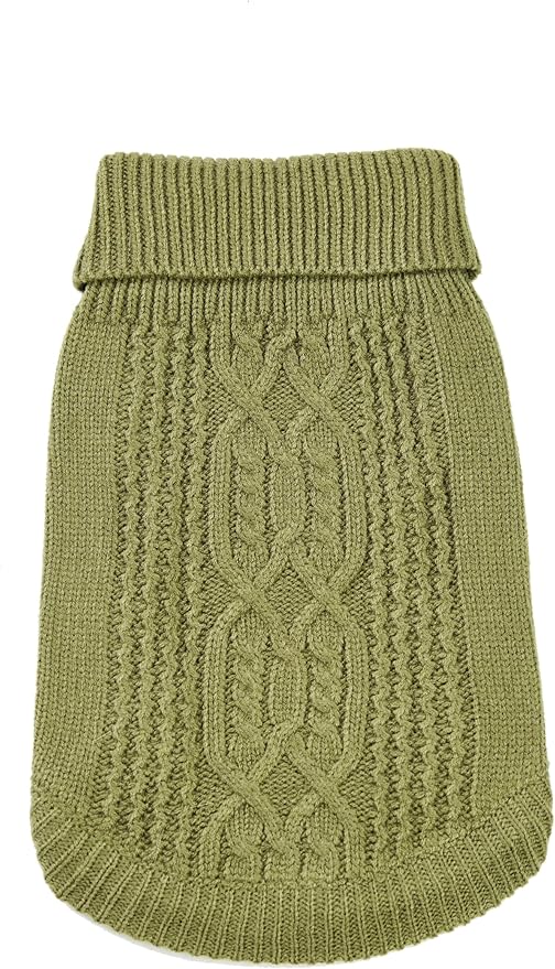Stretchy Cat Sweater - 17 Colors & 6 Sizes | Snug Winter-Ready Knit for Boy/Girl Cats & Kittens (Olive Green, X-Small)