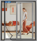 Magnetic Screen Door Left Right Side Opening Upgraded PET Mesh Greater Than Fiberglass and Polyester,Keep Bugs Out,Pet & Kid Friendly,Suitable for Sliding Doors,Patio French Doors-72" X 80"