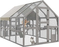 DWVO Extra Large Catio Outdoor Cat Enclosure, 110 inch Outside Cattery with Weatherproof Roof, Cat Scratcher Ramp, Cat Space Capsule Bed, 2 Bridges, 2 Resting Houses, 7 Platforms