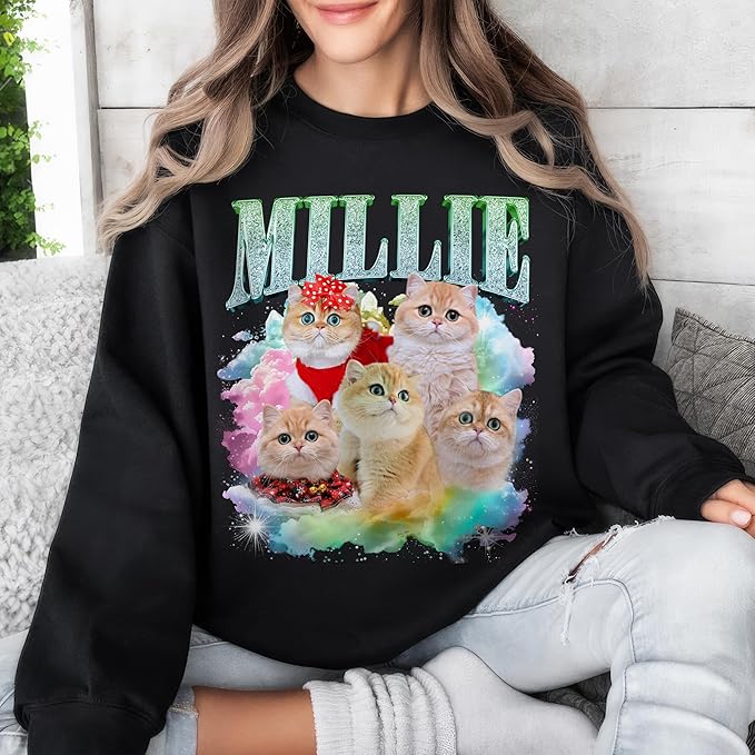 JIX & JOKY Custom Your Own Bootleg Rap Shirts with Dog Faces Custom Pet Shirt for Men Graphic Tshirt Gift Idea for Pet Lovers