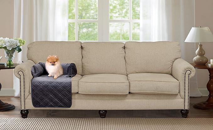 Brilliant Sunshine Premium Calming Dog Bed Mat, Silky Velvet, Removable Washable Cover, Cushion Protector and Couch Covers for Dogs, Pets, Cats, Small, Grey