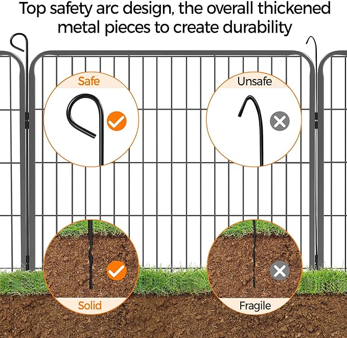Yaheetech Dog Playpen Outdoor, 32 inch 32 Panels Dog Pen Indoor Heavy Duty Puppy Exercise Pen Metal Pet Fence for RV Camping/Yard/Garden