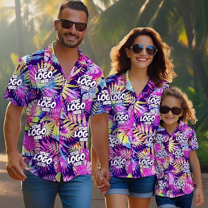 Custom Hawaiian Shirt with Face Photo Picture for Men Women Kids Youth Adult, Tropical Personalized Hawaiian Shirts Gift