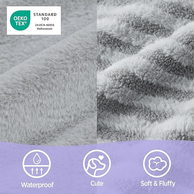 LE SURE Cute L-Plus Dog Beds, Orthopedic Waterproof Large Pet Bed with Sides, High Back Non-Slip Bottom and Egg-Crate Foam Dog Couch Sofa with Washable Removable Cover, Grey