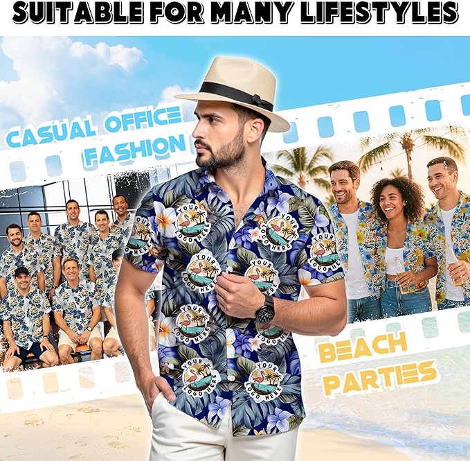 Custom Hawaiian Shirt with Face Photo Picture for Men Women Kids Youth Adult, Tropical Personalized Hawaiian Shirts Gift