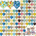 Sanwuta 120 Pcs Bandanas for Dogs Bulk Summer Triangle Dog Bandana Washable Pet Scarves Adjustable Bibs for Small and Medium Pets, 30 Styles(Fruit)