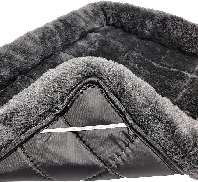 MidWest Homes for Pets QuietTime Giant Dog Bed – Gray Faux Fur Bolster, Ultra-Soft and Machine Washable, Fits 54-Inch Crates and Carriers, for XXL Breed Dogs