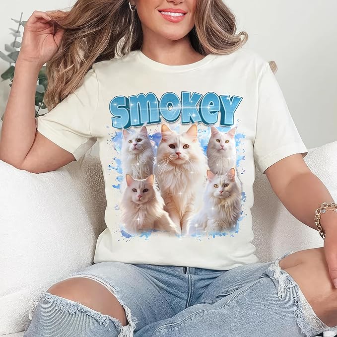 JIX & JOKY Custom Your Own Bootleg Rap Shirts with Dog Faces Custom Pet Shirt for Men Graphic Tshirt Gift Idea for Pet Lovers