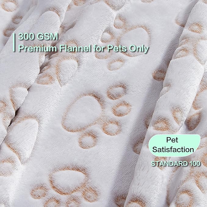 Stuffed Beige Premium Soft Dog Blankets for Large Dogs, Calming Indoor Cat Blanket Washable for Bed Couch Protection, Dog Essentials 42 * 65 inches